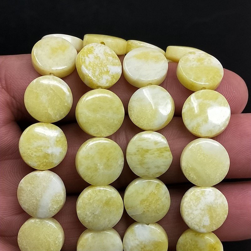Giada limone tondo piatto liscio 12mm