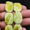 Giada Limone Naturale Perline Forma Ottagonale Liscio Foro Passante 18X25mm