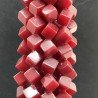 Giada Rubino Perline Forma Cubetti Liscio Foro Diagonale 16mm