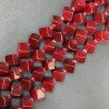 Giada Rubino Perline Forma Cubetti Liscio Foro Diagonale 16mm