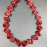 Giada Rubino Perline Forma Cubetti Liscio Foro Diagonale 16mm