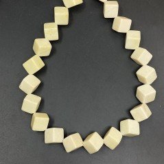 Giada Limone Perline Forma Cubetti Liscio Foro Diagonale 16mm