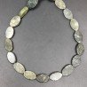 Serpentite Russa Naturale in Perline Forma Ovale Piatto Liscio Foro Passante 12X19mm