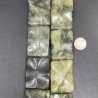 Serpentite Naturale in Perline Forma Rettangolare Lavorato Piatto Liscio Foro Passante 30X40mm