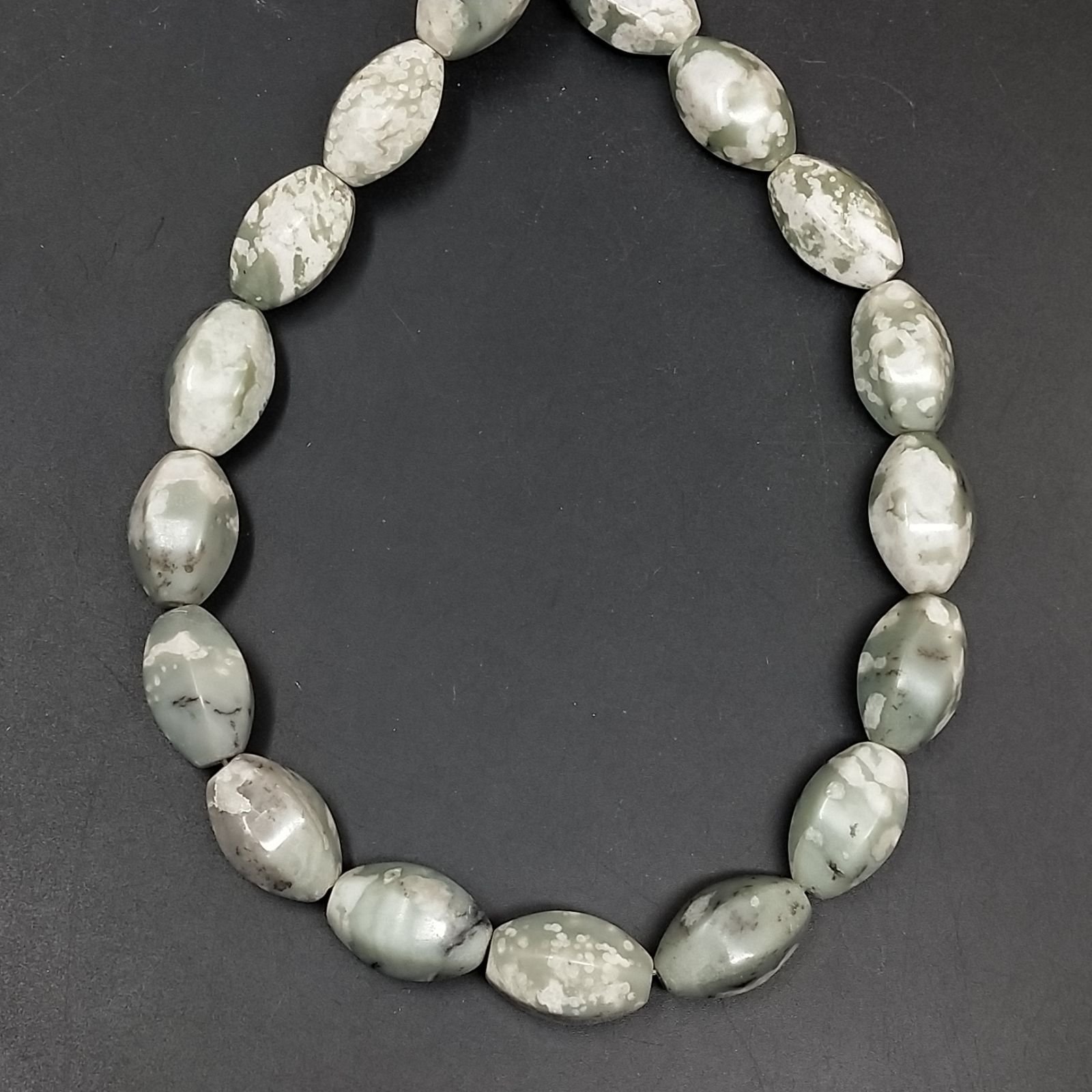 Agata Muschiata Sfumato Perline Forma Barilotto 12X20mm