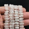 Quarzo Rosa Naturale Perline Forma Infinito Liscio Foro Passante 05X10mm