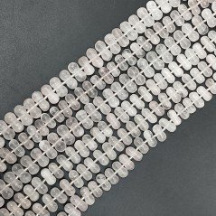 Quarzo Rosa Naturale Perline Forma Infinito Liscio Foro Passante 05X10mm