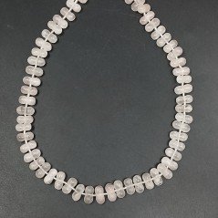 Quarzo Rosa Naturale Perline Forma Infinito Liscio Foro Passante 05X10mm