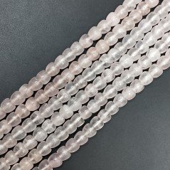 Quarzo Rosa Naturale Perline Forma Mela Liscio Foro Passante 07X08 mm