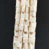 Resina Beige in Perline Forma Rettangolare Piatto Liscio Foro Passante 09X11mm