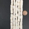 Resina Beige in Perline Forma Rettangolare Piatto Liscio Foro Passante 09X11mm