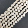 Osso Sintetico Perline Forma Cubetti Liscio Foro Diagonale 10mm
