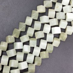 Avventurina Perline Forma Cubetti Liscio Foro Diagonale 15mm