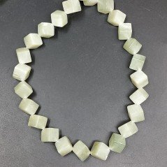 Avventurina Perline Forma Cubetti Liscio Foro Diagonale 15mm