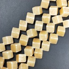 Calcite Perline Forma Cubetti Liscio-Satinato Foro Diagonale 16mm