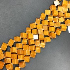 Calcite Perline Forma Cubetti Liscio Foro Diagonale 15mm
