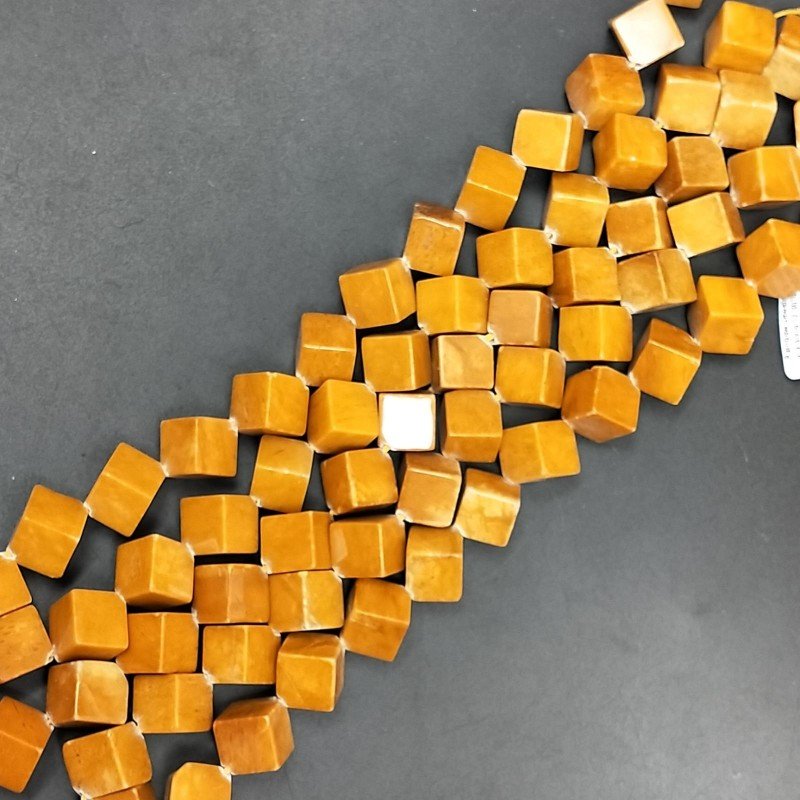Calcite Perline Forma Cubetti Liscio Foro Diagonale 15mm