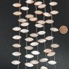Madreperla Tonalità Pesca Perline Forma Foglia Piatto Liscio Foro Laterale 07x17mm