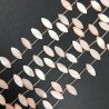 Madreperla Tonalità Pesca Perline Forma Foglia Piatto Liscio Foro Laterale 07x17mm