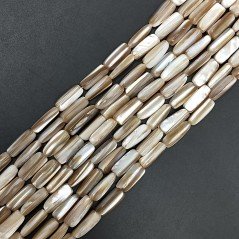 Madreperla Tonalità Beige Perline Forma Rettangolo Irregolare Piatto Liscio Foro Passante