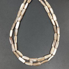 Madreperla Tonalità Beige Perline Forma Rettangolo Irregolare Piatto Liscio Foro Passante