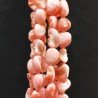 Madreperla Tonalità Rosa Perline Forma Sassi Irregolare Piatto Liscio Foro Passante