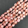 Madreperla Tonalità Rosa Perline Forma Sassi Irregolare Piatto Liscio Foro Passante