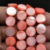Madreperla Tonalità Corallo Perline Forma Tondo Piatto Liscio Foro Passante10mm