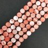Madreperla Tonalità Corallo Perline Forma Tondo Piatto Liscio Foro Passante10mm