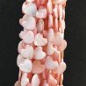 Madreperla Tonalità Rosa Perline Forma Cuore Piatto Liscio Foro Laterale 12x13mm