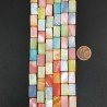 Madreperla Tonalità Multicolore Perline Forma Rettangolare Piatto Liscio Foro Passante 08x13mm