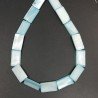 Madreperla Tonalità Azzurra Perline Forma Rettangolare Piatto Liscio Foro Passante 12x22mm