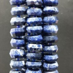 Sodalite Naturale in Perline Forma Rondelle Sfaccettato Foro Passante 14-16mm