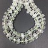 Ametista Verde (Prasiolite) Naturale in Perline Forma Rondelle Sfaccettato Foro Passante 11-13mm
