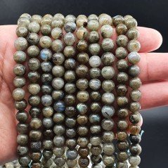 Labradorite Perline Forma Tondo Liscio 08mm