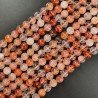 Quarzo Ematoide Rosso Perline Forma Tondo Liscio 08mm