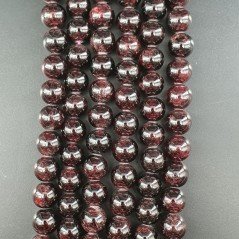 Granato Rosso Perline Forma Tondo Liscio 08mm