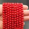 Corallo Bamboo Rosso Perline Forma Tondo Liscio 08mm