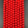 Corallo Bamboo Rosso Perline Forma Tondo Liscio 08mm