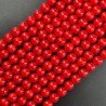 Corallo Bamboo Rosso Perline Forma Tondo Liscio 08mm