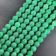 Giada Verde Satinato-Matte Perline Forma Tondo Liscio 06mm Giada Verde Satinato-Matte Perline Forma Tondo Liscio 06mm