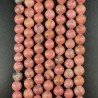 Rodonite Perline Forma Tondo Liscio Satinato-Matte 08mm
