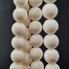 Corallo Bamboo Spugna Bianco Perline Forma Tondo Liscio 08mm