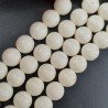 Corallo Bamboo Spugna Bianco Perline Forma Tondo Liscio 08mm