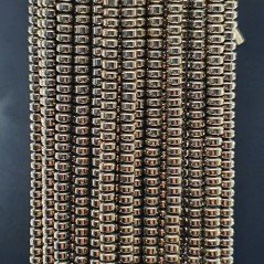 Ematite Perline Forma Rondelle Piatto Liscio 03X02mm - Pirite