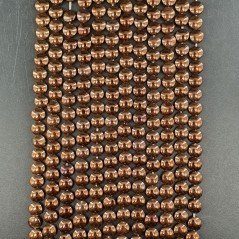 Ematite Bronzato Perline Forma Tondo Piatto Liscio Foro Passante 06mm