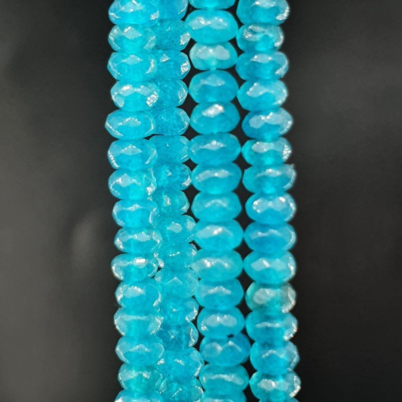Angelite in Perline Forma Rondelle Sfaccettato Foro Passante 03mm