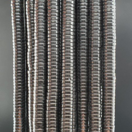 Ematite Naturale Perline Forma Rondelle Piatto Liscio 04mm