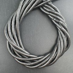 Ematite Naturale Perline Forma Rondelle Piatto Liscio 04mm