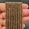 Ematite Naturale in Perline Forma Rondelle Sfaccettato Foro Passante 04mm